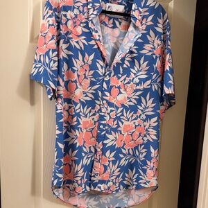 Chubbies Floral Blue and Pink Men's Shirt